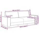  Set sofe od 3 dijela s jastucima smeđi tkanina | shoptok.hr