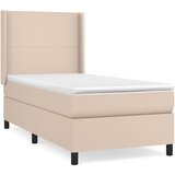  Krevet s oprugama i madrac cappuccino 100x200cm od umjetne kože | shoptok.hr