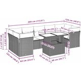  8-dijelni set vrtnih sofa od poliratana s jastucima crni Crna 100 x 55 x 73 cm | shoptok.hr