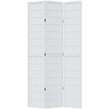  Sobna pregrada s 3 panela bijela od masivnog drva paulovnije 40 x 220 cm | Shoptok.si