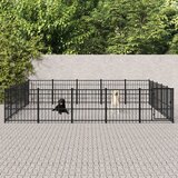 vidaXL Zunanji pasji boks jeklo 23,52 m² | Shoptok.si