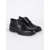 Shelvt Men's black insulated lace-up ankle boots Cene