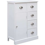  Komoda z 10 predali bela 113x30x79 cm les, (20656217) | Shoptok.si