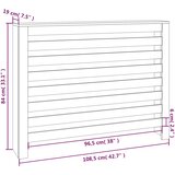  Pokrov za radijator 108,5 x 19 x 84 cm od masivne borovine | shoptok.hr