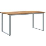  Stol za vrt Siva 160 x 80 x 75 cm Čvrsto drvo akacije | shoptok.hr