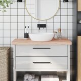 vidaXL Kopalniški pult 100x50x4 cm trdna bukovina | Shoptok.si