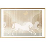  Plakat - Galloping Horses 60x40 Zlatni okvir s margom | shoptok.hr