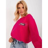 Fashion Hunters Fuchsia short blouse with pocket Cene