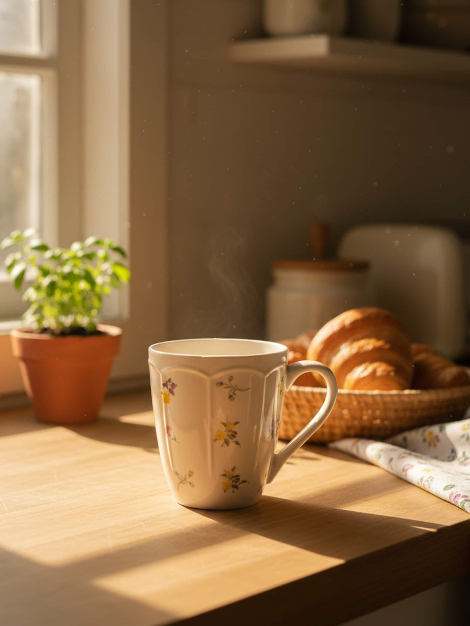 Sinsay Keramička šalica s cvjetnim motivom | shoptok.hr