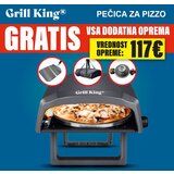 Grill King 12" plinska rotacijska pizza pečica + bogata oprema v setu, (21139372) | Shoptok.si