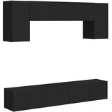  Set TV komoda 4 kom. Crna Konstruirano drvo | shoptok.hr