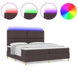  Postelja z vzmetnico z vzmetnico Temno rjava 200 x 200 cm blago - - Rjava - 93.78 - 200 x 200 cm - | Shoptok.si