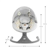 Kinderkraft Električna njihaljka LUMI 2, Light Grey | shoptok.hr