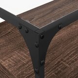 vidaXL TV omarica s stekleno ploščo rjavi hrast 60x35x51 cm inž. les | Shoptok.si
