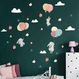 Ambiance Otroške stenske nalepke Flying Rabbits | Shoptok.si