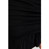 Trendyol Black Fitted Knitted Skirt With Drape | Shoptok.si