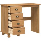  Radni stol ASKIM Smeđa 95 x 40 x 75 cm Čvrsto borovo drvo | shoptok.hr