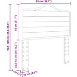  Uzglavlje s uzglavljem Smeđi hrast 80 cm Konstruirano drvo | shoptok.hr