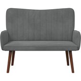 SOFA za dvije osobe Tamnosiva 115 x 61 x 87 cm Baršun | shoptok.hr