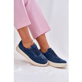 EVENTO Suede Women's Platform Sneakers Navy Rilwena | Shoptok.si