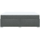 vidaXL Box spring postelja z vzmetnico temno siva 160x200 cm blago | Shoptok.si