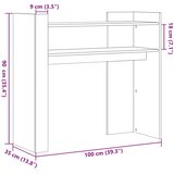 Konzolni stol boja hrasta 100x35x90 cm konstruirano drvo | shoptok.hr