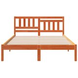 Krevetna konstrukcija s uzglavljem Vosak smeđa 120 x 200 cm | shoptok.hr
