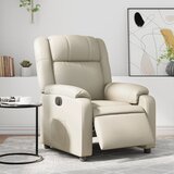 vidaXL električni naslanjač krem umetno usnje | Shoptok.si