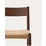 Kave Home Smeđa/u prirodnoj boji barska stolica od punog hrasta (visine sjedala 65 cm) Yalia – | shoptok.hr