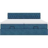  Otomanski posteljni okvir z vzmetnicami moder 160x200 cm žamet, (21653341) | Shoptok.si