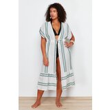 Trendyol Curve Beige Elastic Waist Gathered Woven Dress | shoptok.hr
