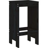 vidaXL Vrtni stolček 2 kosa črn 40x36x75 cm trdna borovina | Shoptok.si