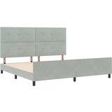  s opruga kutije Svjetlosiva 200 x 200 cm Baršun | shoptok.hr