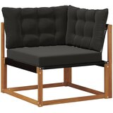 Set vanjskih sofa 8 kom. Prirodna i crna Čvrsto drvo akacije | shoptok.hr