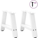 Noge za klubsko mizico v obliki črke A, 2 kosa, bele barve, 50 x (30-31) cm, jeklo, (22123619) | Shoptok.si