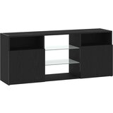 TV ormarić s LED svjetlima crni hrast 120x30x50 cm inženjerski drvo | shoptok.hr