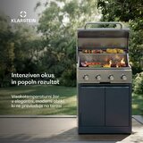 Klarstein WaldChef plinski roštilj | 4 plamenika | 30 mbar | 12800 W | Rešetka od lijevanog željeza | Nehrđajući čelik | shoptok.hr