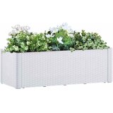  Povišena vrtna gredica sa samozalijevanjem bijela 100x43x33 cm | shoptok.hr