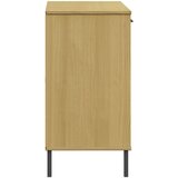  Komoda s metalnim nogama smeđa 113x40x77 cm masivno drvo OSLO | Eponuda.ba