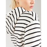 Pieces Sweater majica 'Chilli' crna / bijela | shoptok.hr