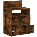  Noćni ormarići 2 kom s 2 ladice dimljeni hrast 40x33x60 cm | Eponuda.com