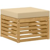 Set vanjskih sofa 4 pcs Bijela i bež 189,5 x 122,5 x 73 cm | shoptok.hr