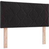 vidaXL Box Spring postelja z vzmetnico in LED Črna 90x190 cm Žamet | Shoptok.si