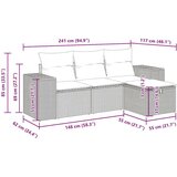 vidaXL 4-dijelni set vrtnih sofa s jastucima bež od poliratana | shoptok.hr