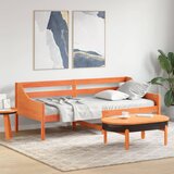  The Living Store Izvlečna postelja brez vzmetnice vošč. rjava 90x200 cm borovina - Dnevna Postelja, (21508757) | Shoptok.si
