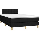  Krevet box spring s madracem LED crni 120 x 200 cm od tkanine | shoptok.hr