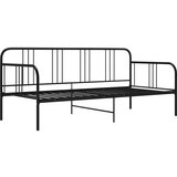  Za krevet na razvlačenje crni metalni 90 x 200 cm | shoptok.hr