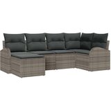  Set sofe 6 kom. Siva poliratan 234 x 124 x 85 cm | shoptok.hr