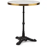 Patras Lux, bistro miza s podnožjem na treh nogah, marmornata miza, Ø: 57,5 cm, višina: 72 cm