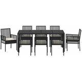  Vrtni set za objed 9 pcs Crna poliratan | shoptok.hr